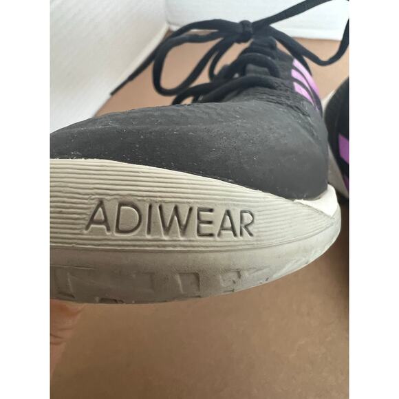 Adidas Black with Pink Stripes Court Control Flash Tennis Sneaker Shoes Sz 10 - Picture 9 of 11